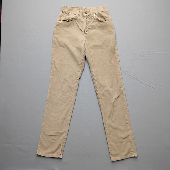 Levi's Pants - Vintage Levis 910 Tan Corduroy Pants 90s Made in USA Straight Leg Beige 3 JR M